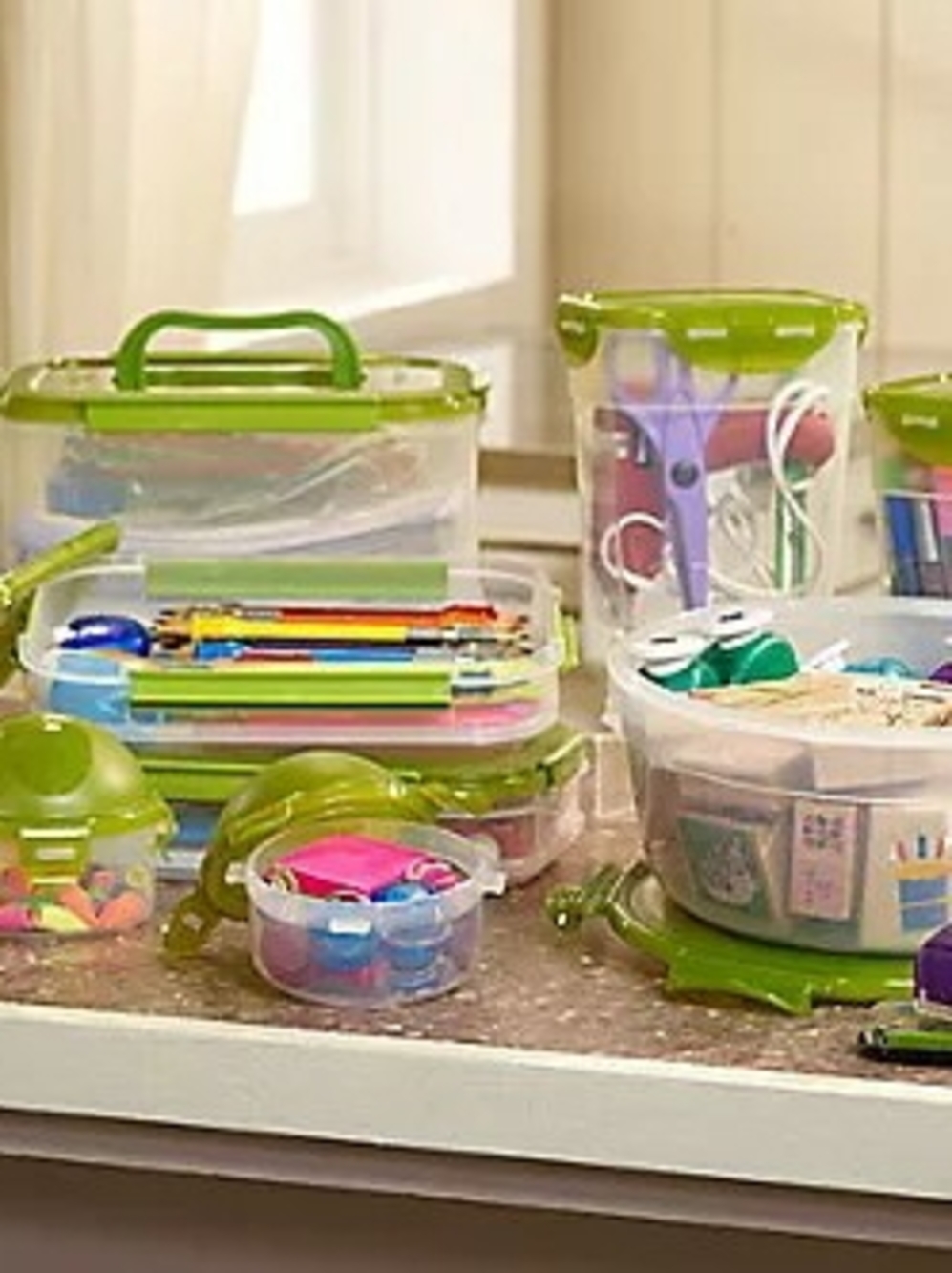 Lock & Lock 8-piece Pack, Stack & Go Set with Grape Lids NIB
